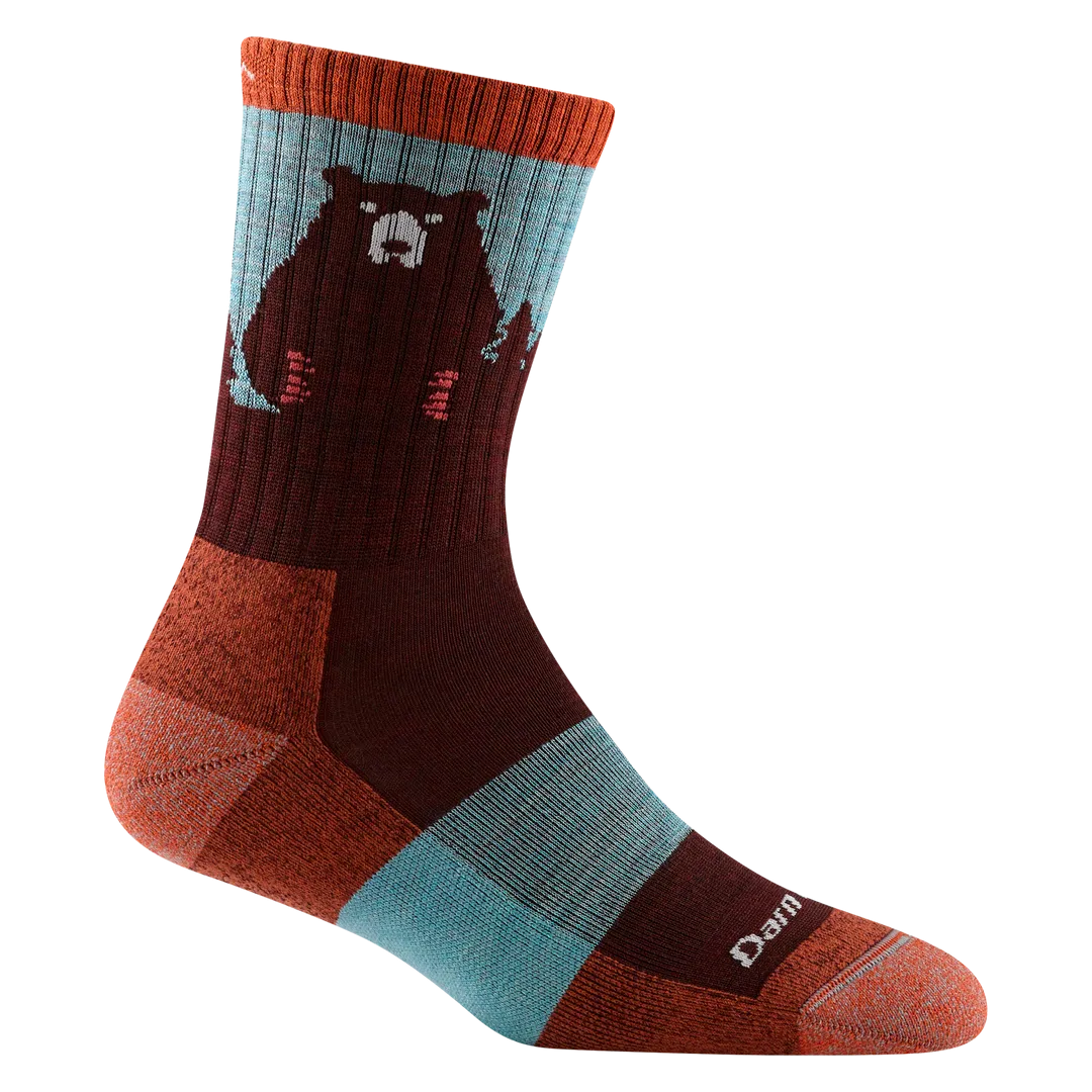 1970 Women's Bear Town Micro Crew Lightweight  Hiking Sock with Cushion