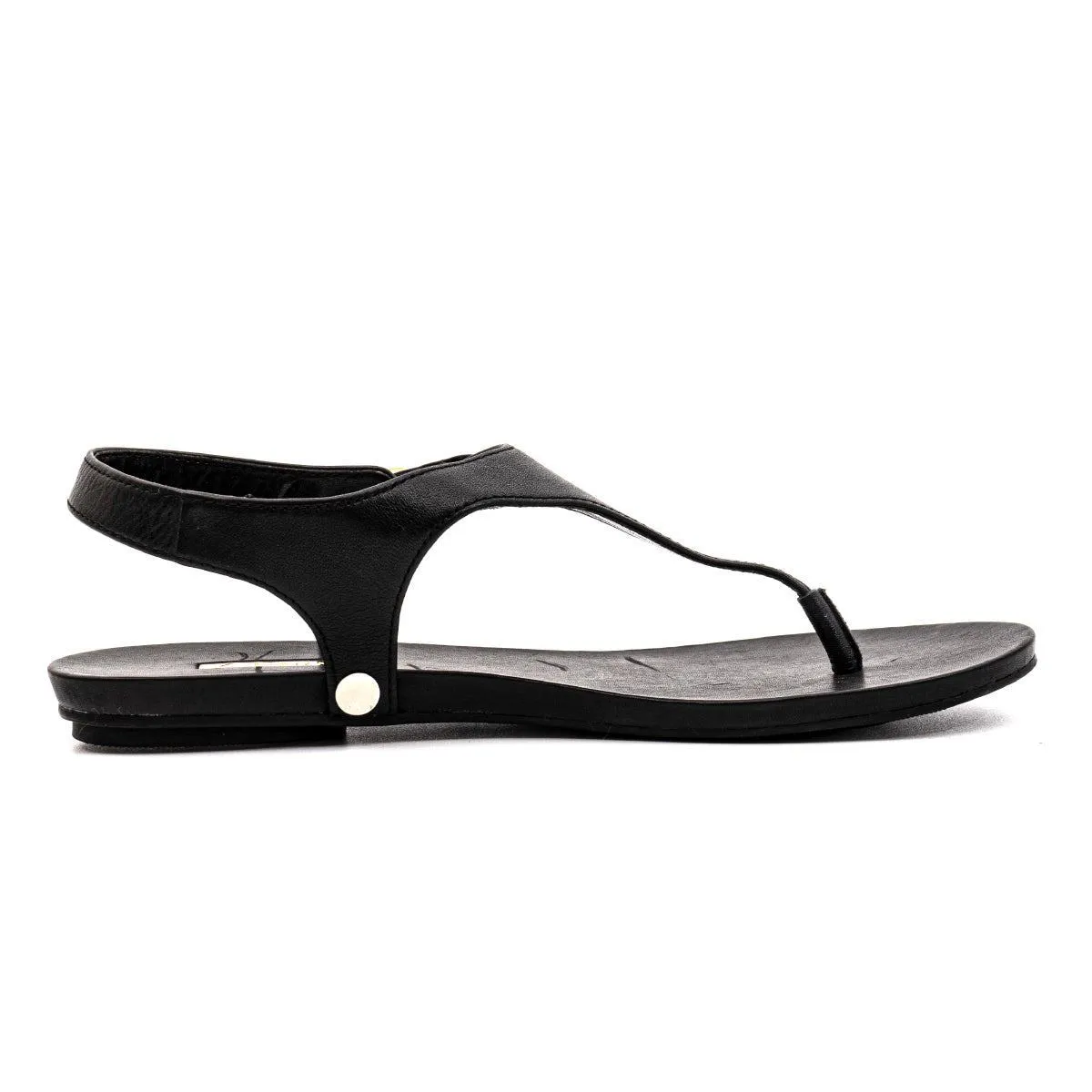 Aldo Flat Sandals Leather Black Colour For Women