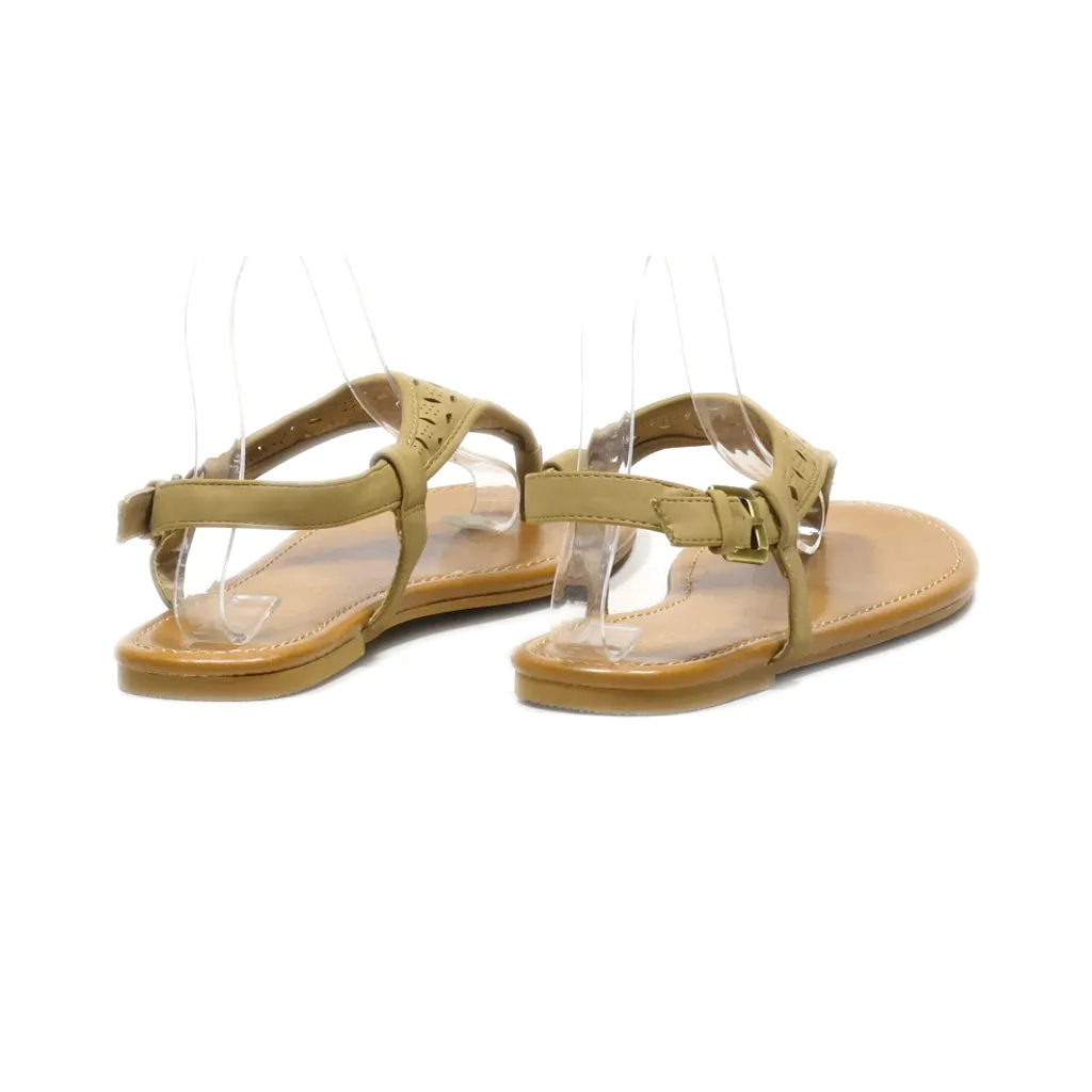 Arizona Flat Sandals Leather Brown Colour For Women