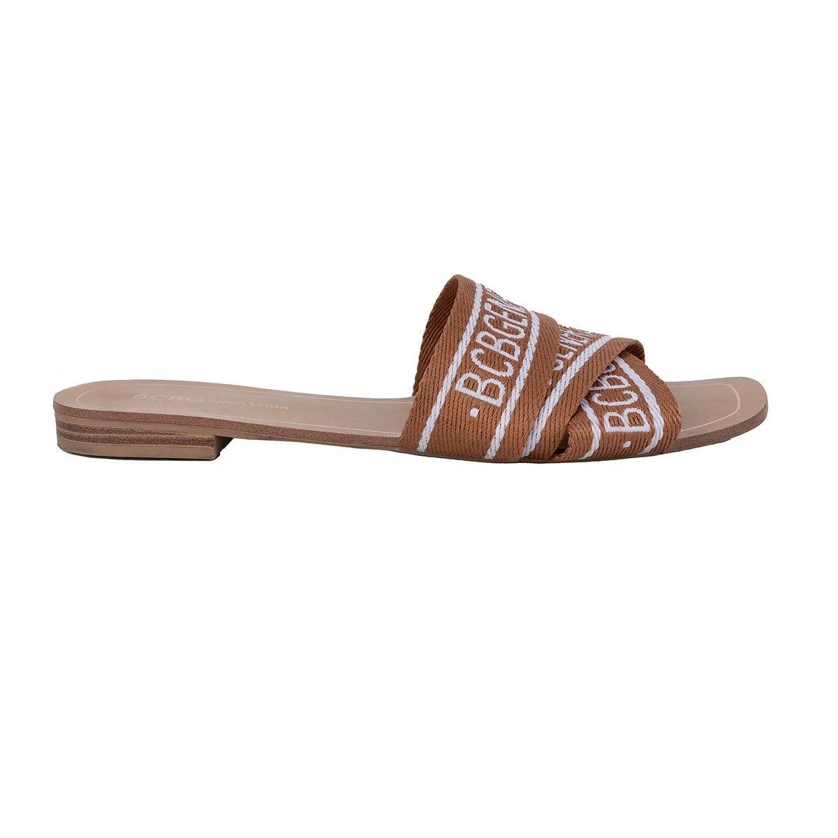 Bcb Generation Bcbgeneration Krista Flat Sandals Fabric Brown Colour For Women