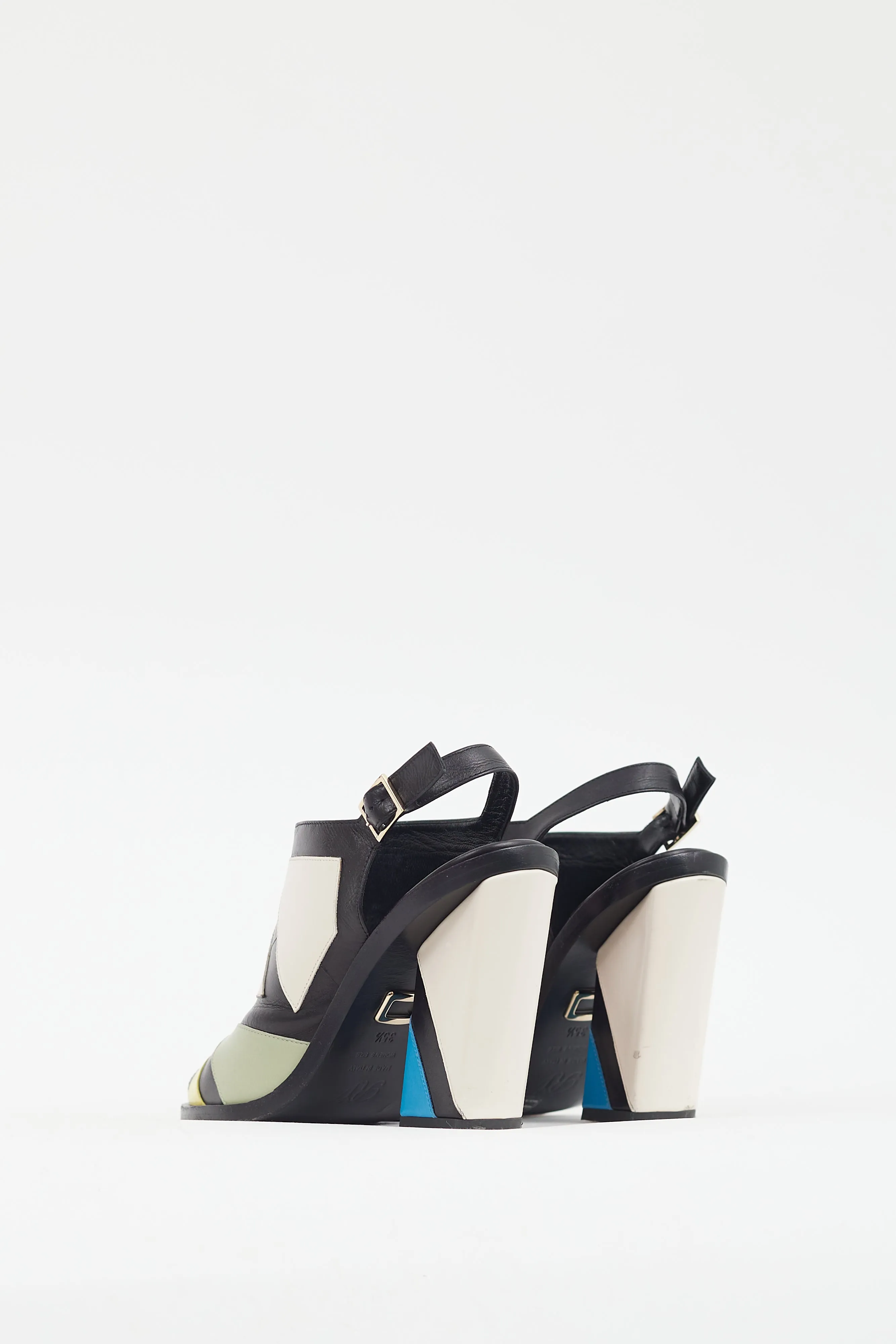 Black Multi Geometric Heel