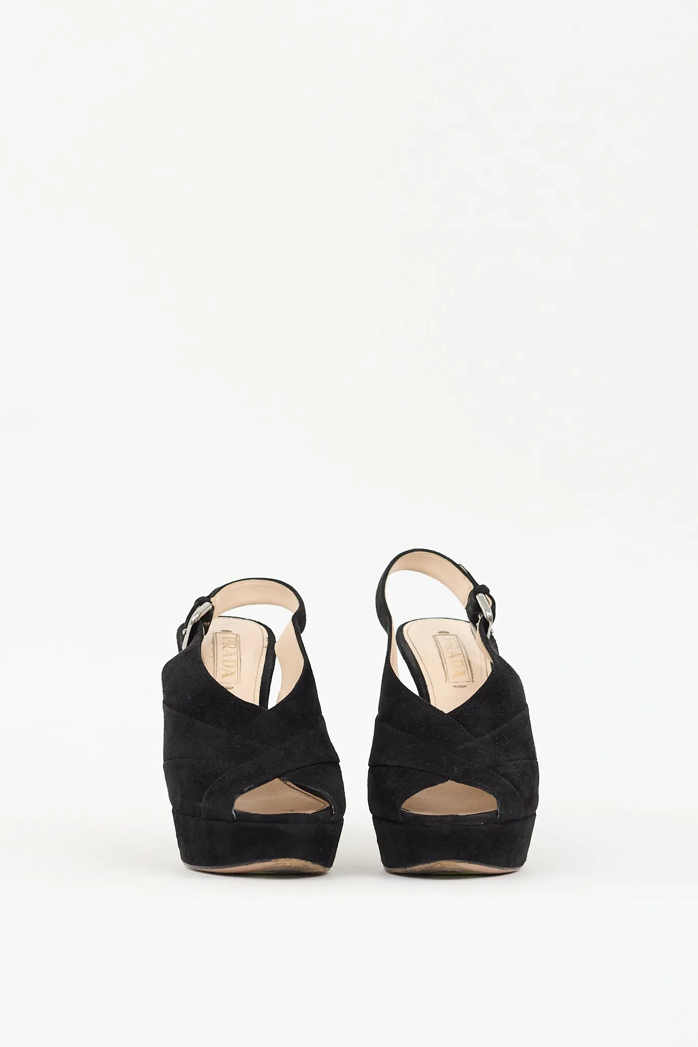 Black Suede Slingback Heel