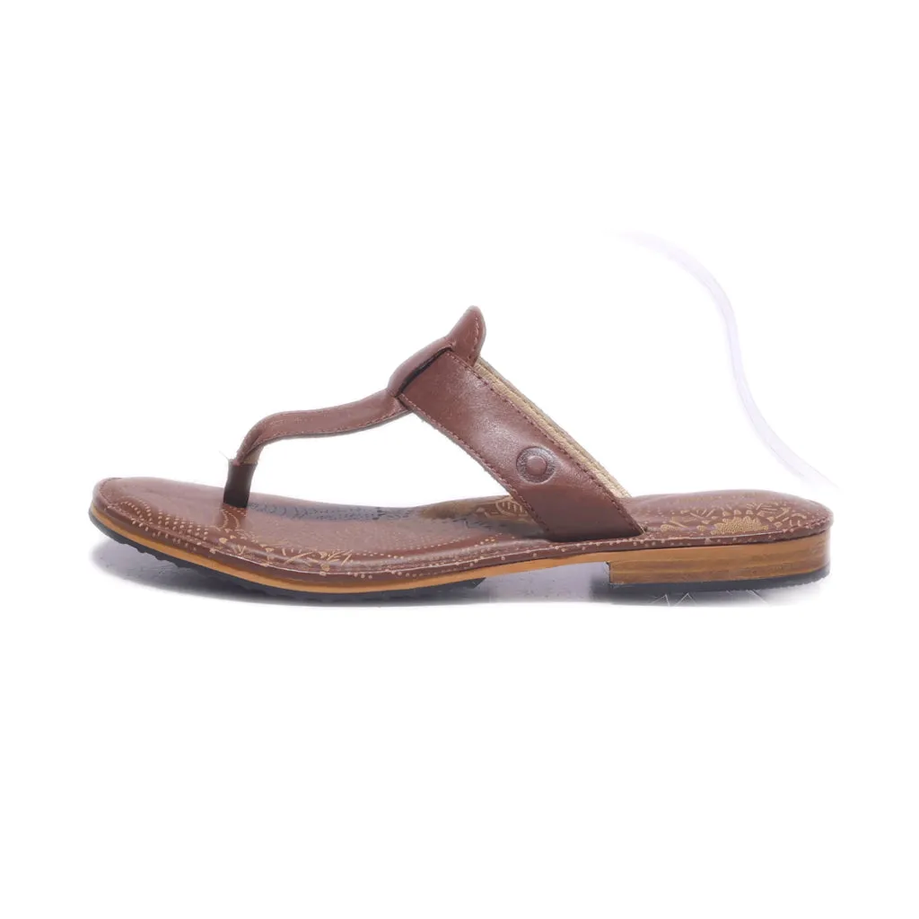 Bogs Nashville Flat Sandals Leather Brown Colour For Women