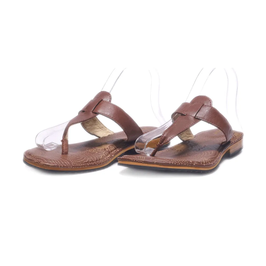 Bogs Nashville Flat Sandals Leather Brown Colour For Women