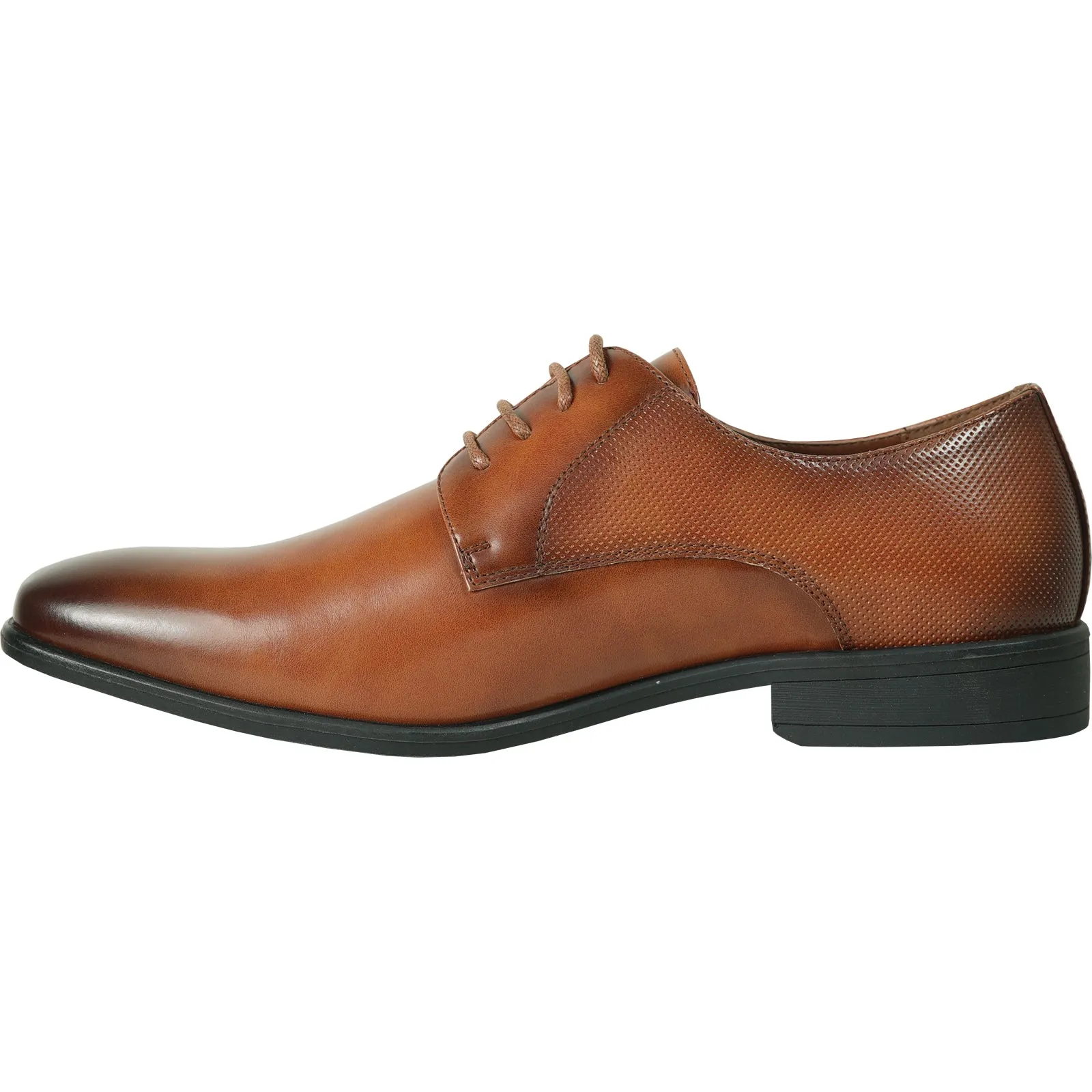 BRAVO Men Dress Shoe KING-7 Oxford Shoe Cognac - Medium and Wide Width Available