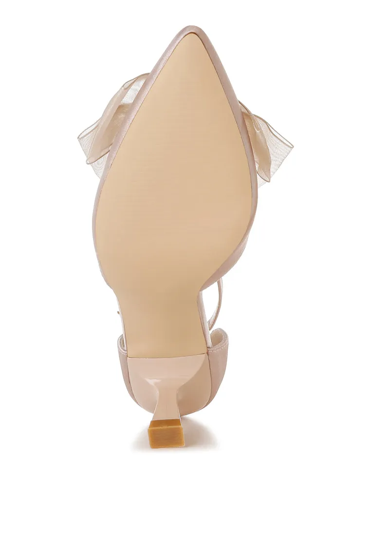 Cadell Bow Detail Satin Sandals