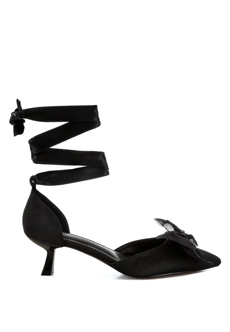 Cadell Bow Detail Satin Sandals