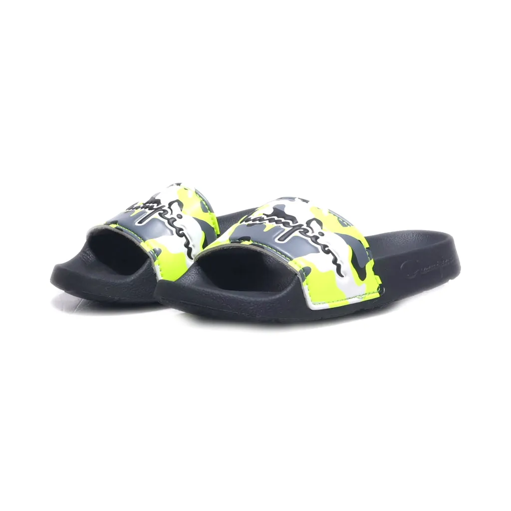 Champion Flat Sandals Fabric Green Colour For Kids