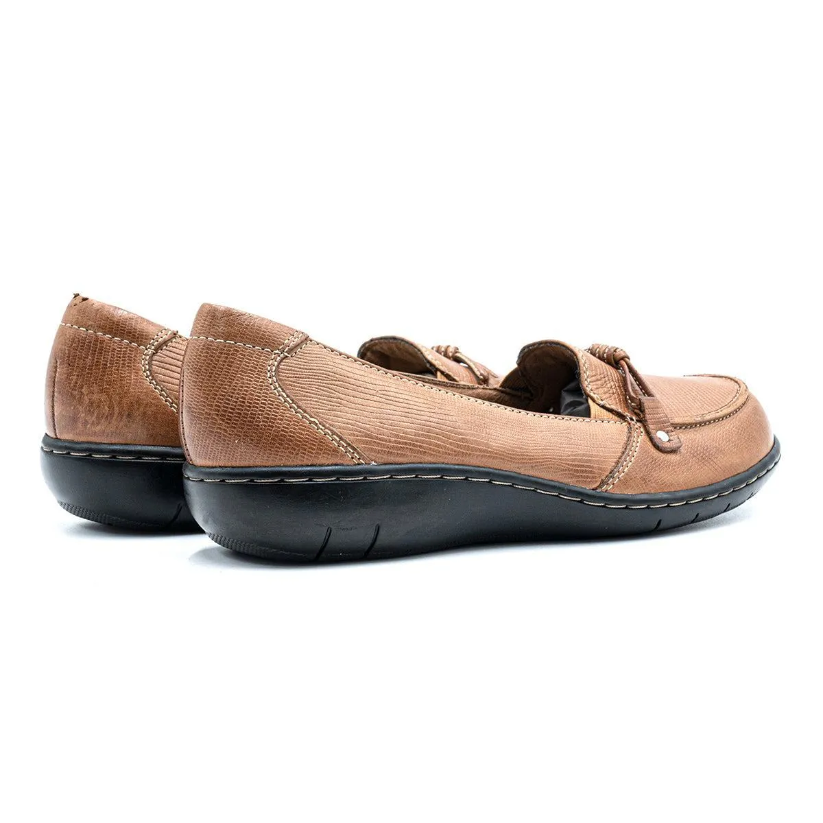 Clarks Bendables Casual Loafers Leather Brown Colour For Women