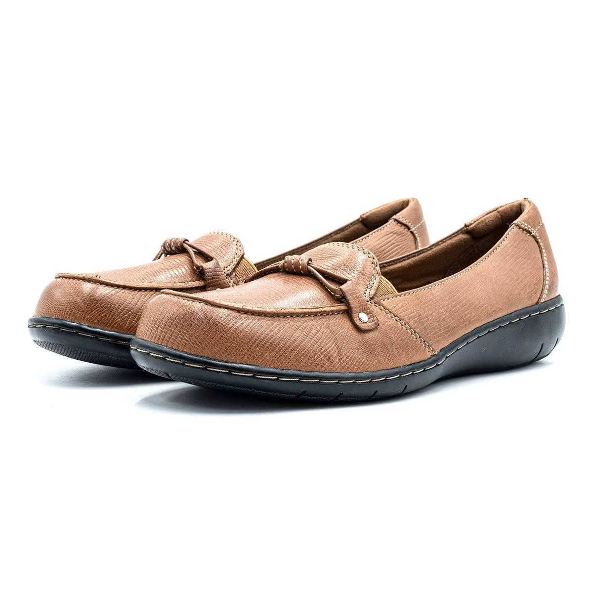 Clarks Bendables Casual Loafers Leather Brown Colour For Women