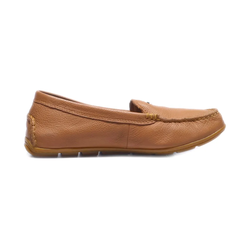 Coach Mary Lock Up Loafers Leather Brown Colour For Women