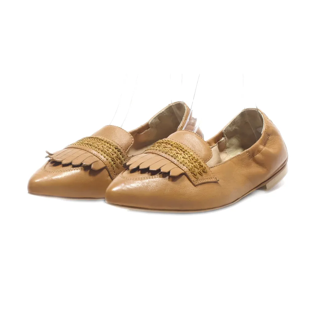 Cox Loafers Leather Brown Colour For Women