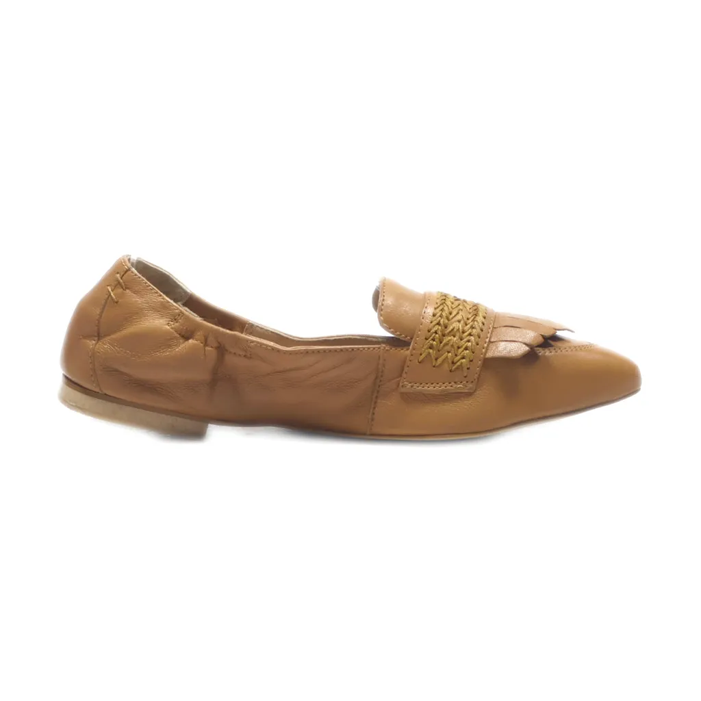 Cox Loafers Leather Brown Colour For Women