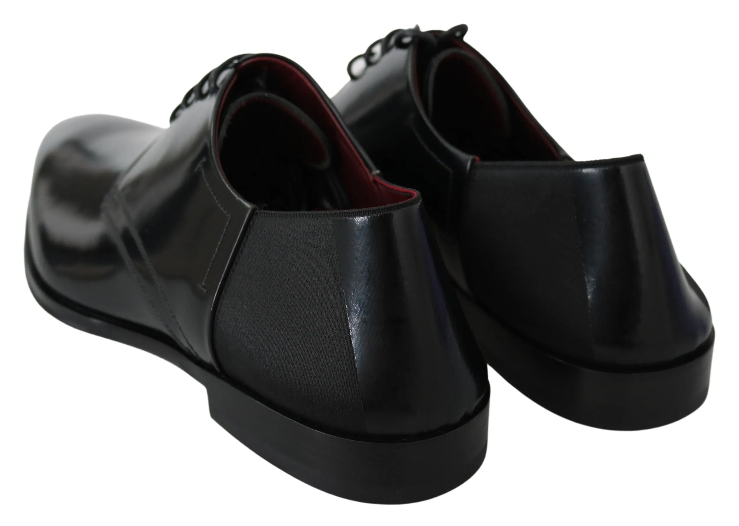 Dolce & Gabbana Elegant Black Leather Derby Shoes