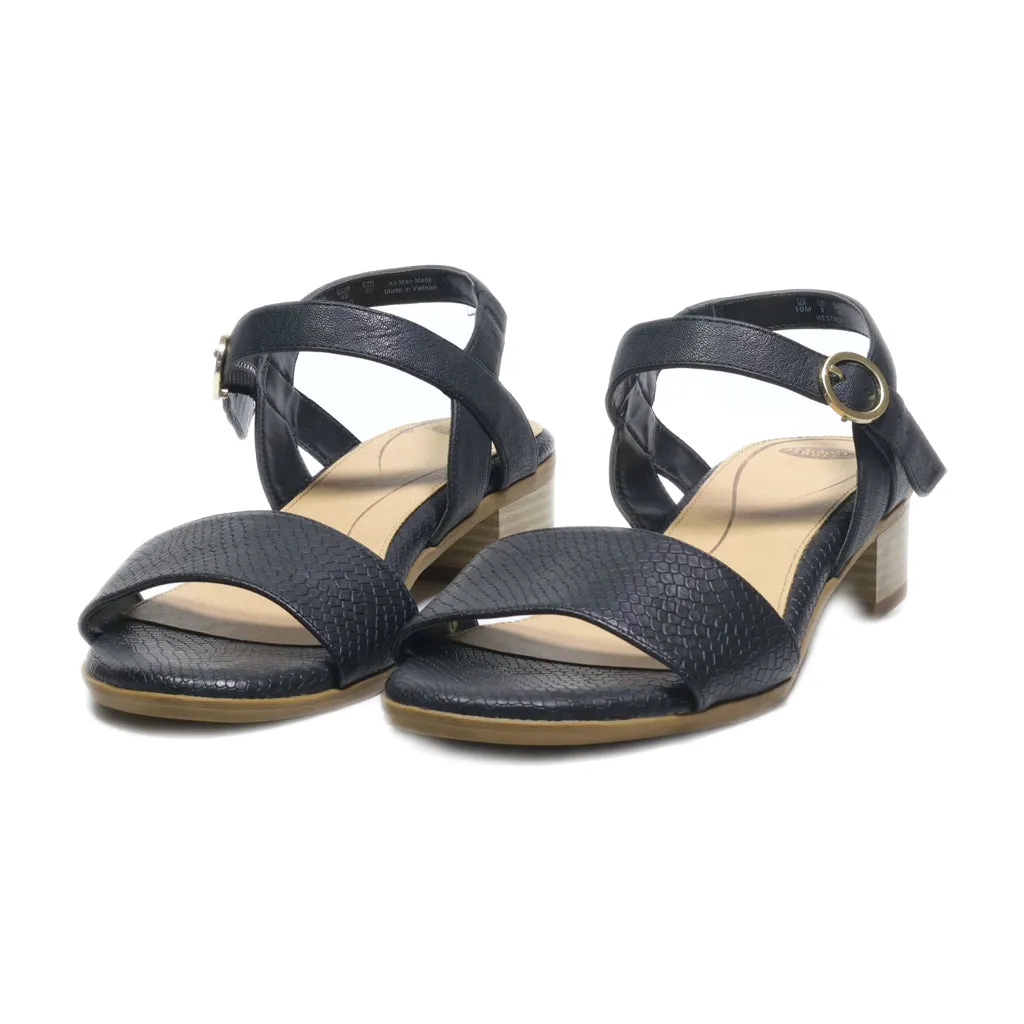 Dr. Scholl'S Flat Sandals Leather Black Colour For Women