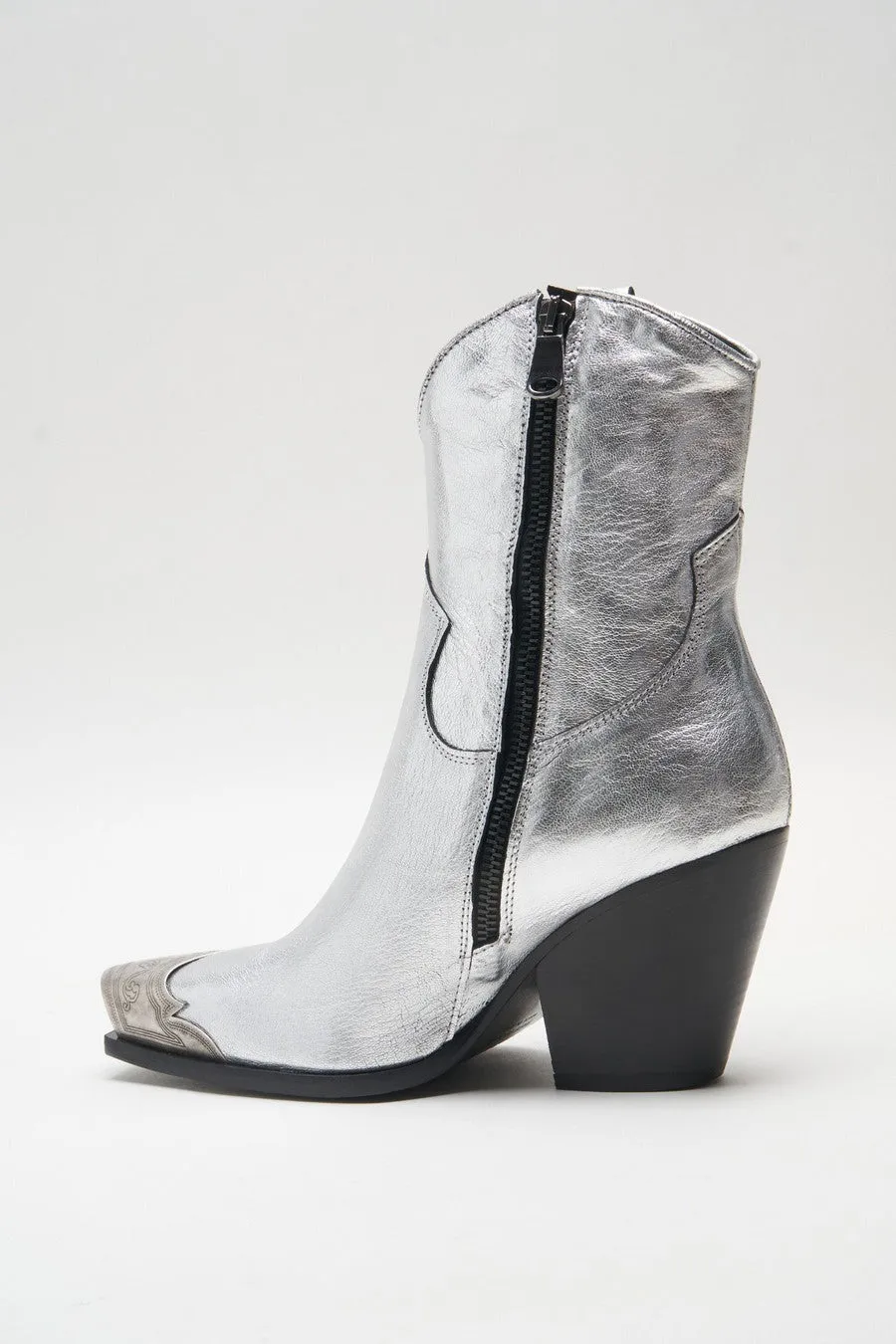 Free People Shoes Brayden Western Boot in Pewter