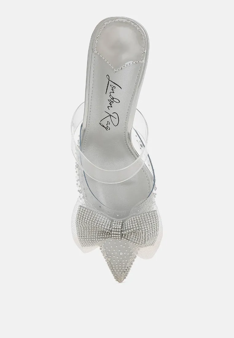 Freja Embellished Bow Kitten Heels