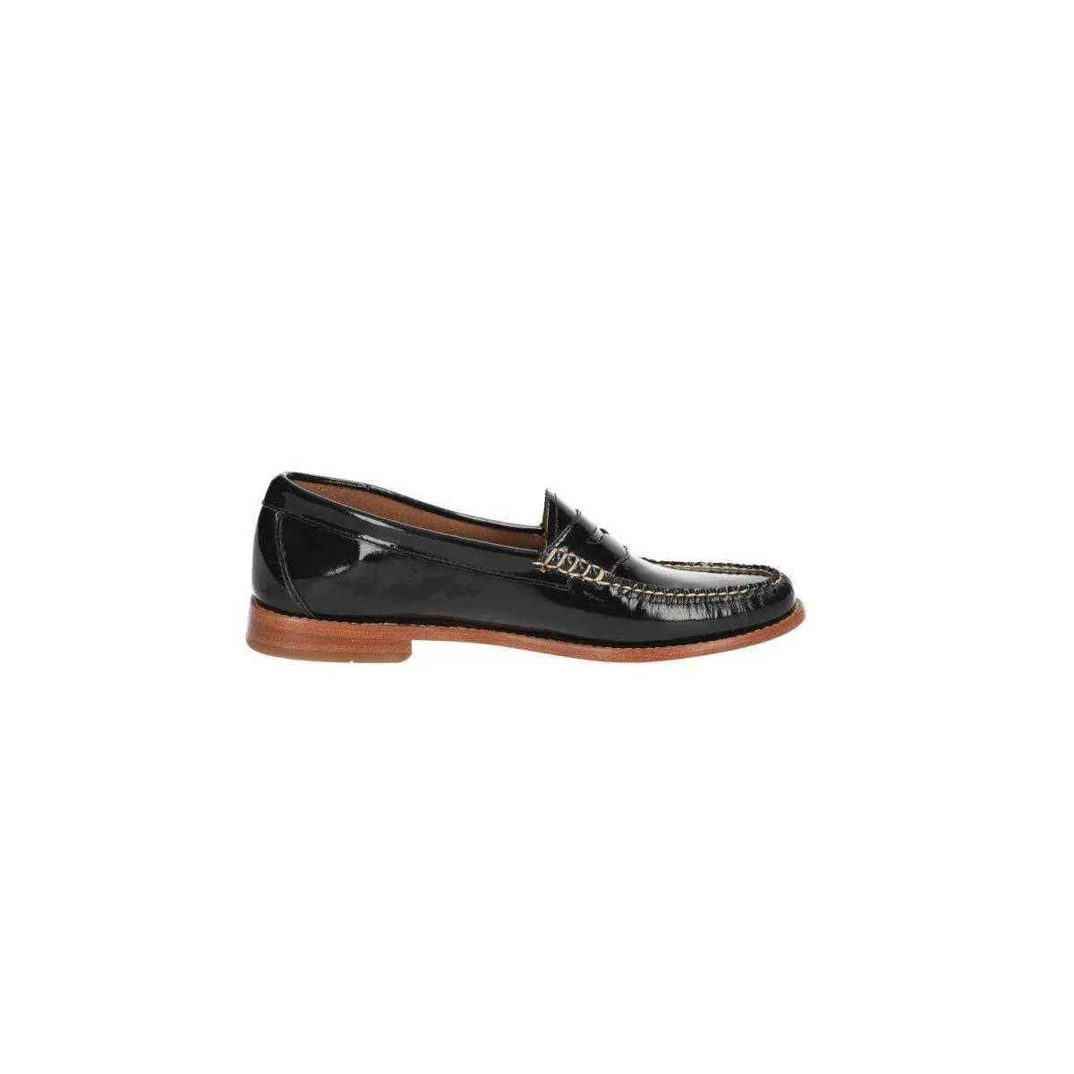 Gh Bass & Co Penny Formal Slip Ons Leather Black Colour For Men