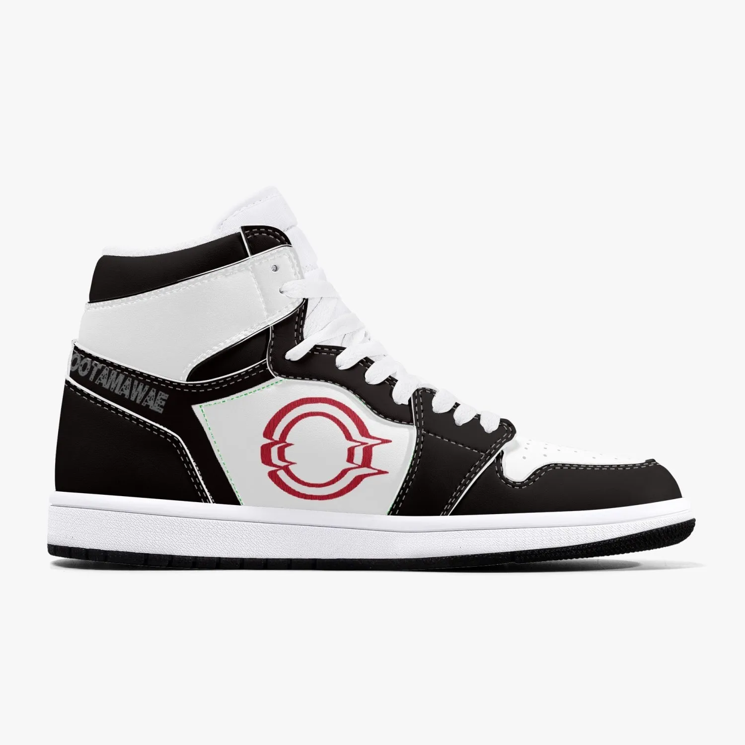 High-Top Leather Sneakers White & Black