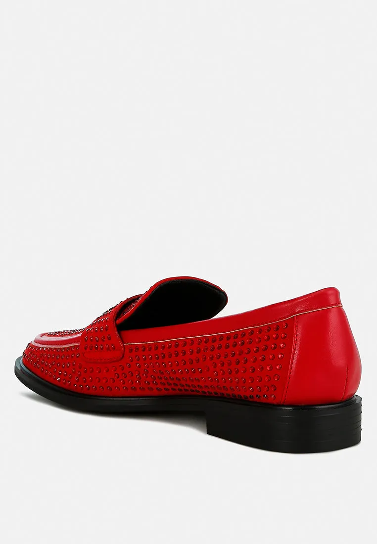 Hobbs Rhinestones Embellished Loafers