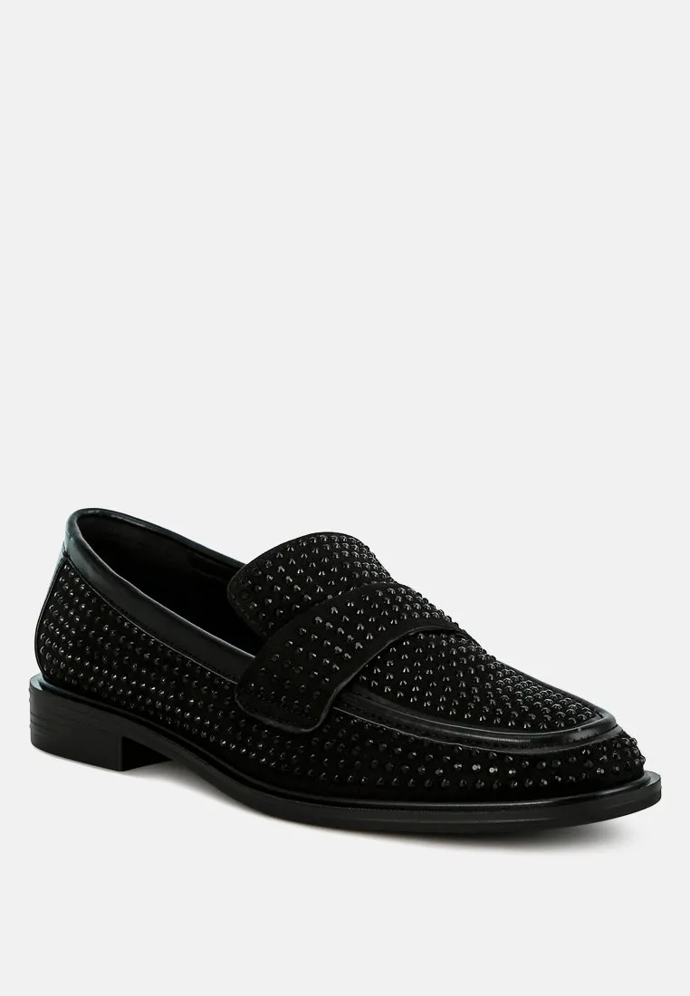 Hobbs Rhinestones Embellished Loafers