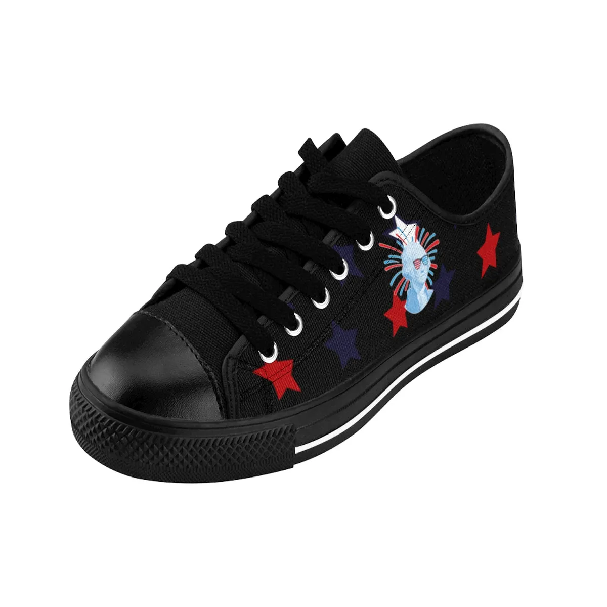 July 4th Men's Low Tops, Black Sneakers Running Tennis Fashion Party Shoes(US Size: 6-14)