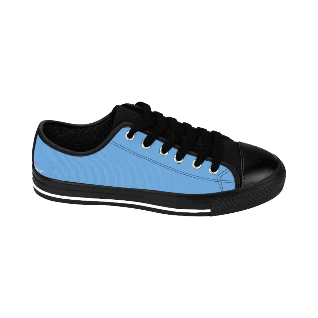 Light Blue Color Women's Sneakers, Lightweight Blue Low Tops Tennis Running Casual Shoes  For Women