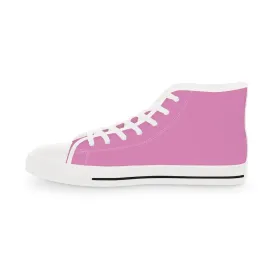 Light Pink Men's High Tops, Modern Minimalist Best Men's High Top Sneakers (US Size: 5-14)