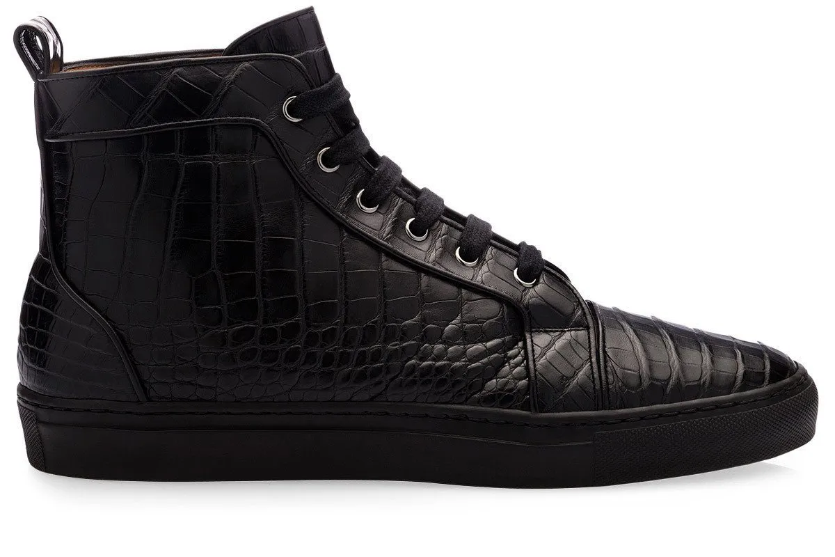 MAXIME CROCODILE BLACK HIGH TOP