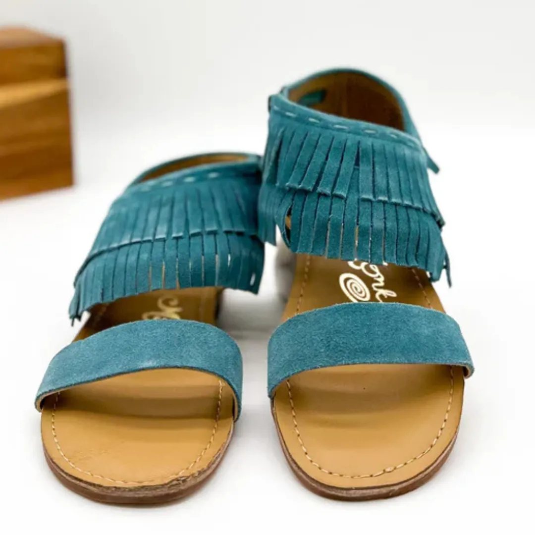 Online Exclusive | Fringe Star Sandal in Dusty Blue