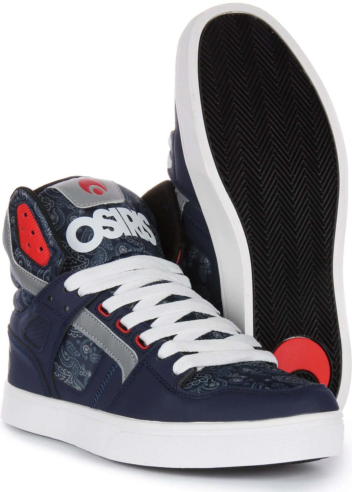 Osiris Clone In Navy Paisly Red For Men