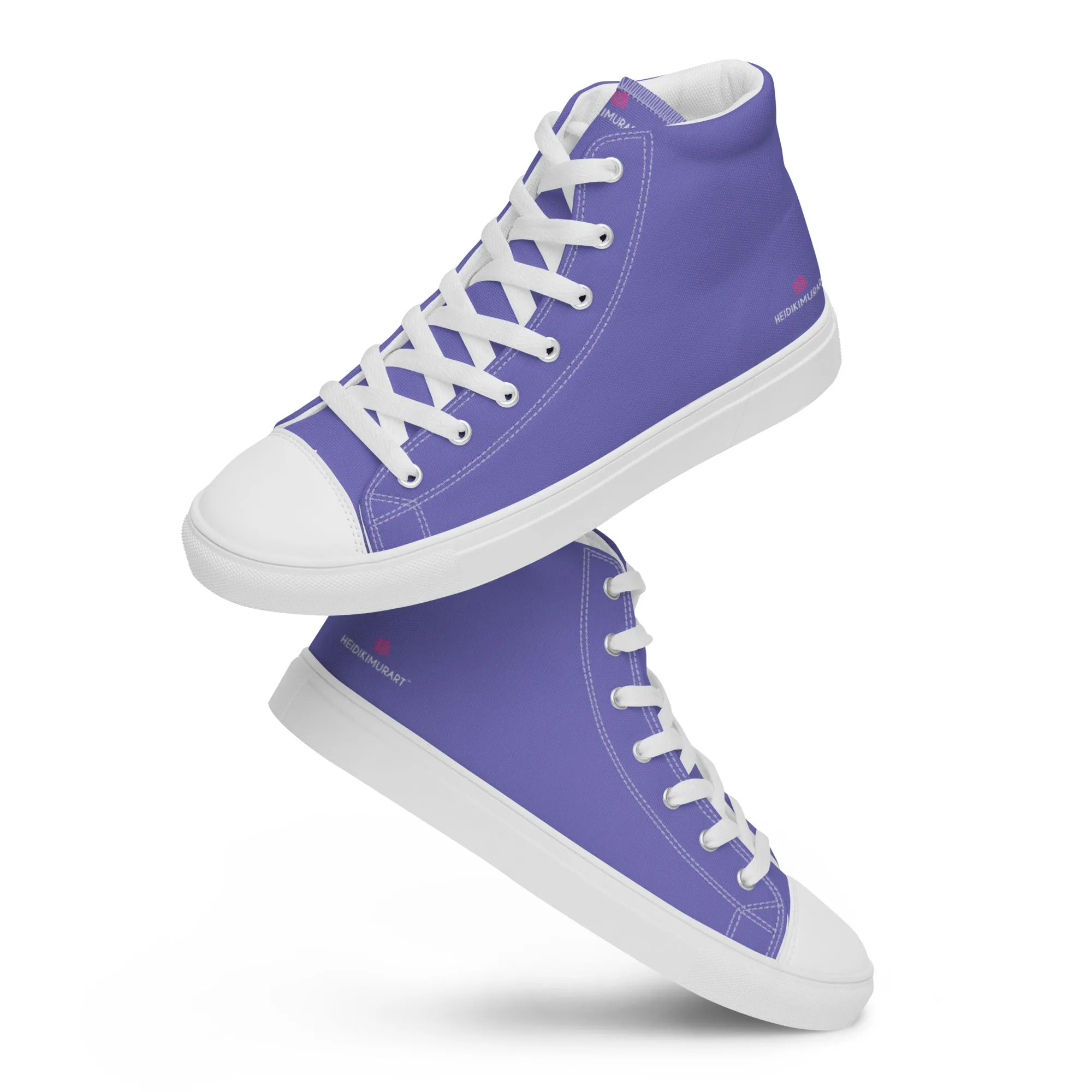 Pastel Purple Men's Sneakers, Modern Minimalist Designer Men's High Top Tennis Shoes  (US Size: 5-13)