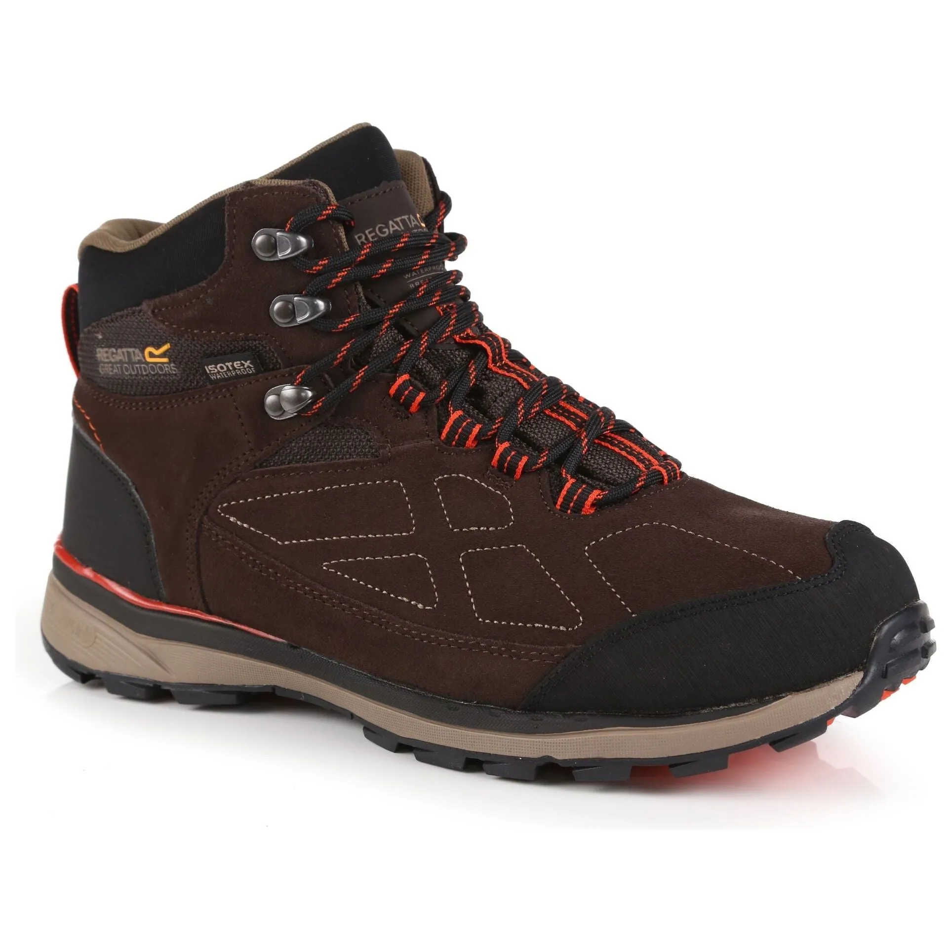 Regatta Samaris Suede Mid Mens Waterproof Walking Boots - Brown