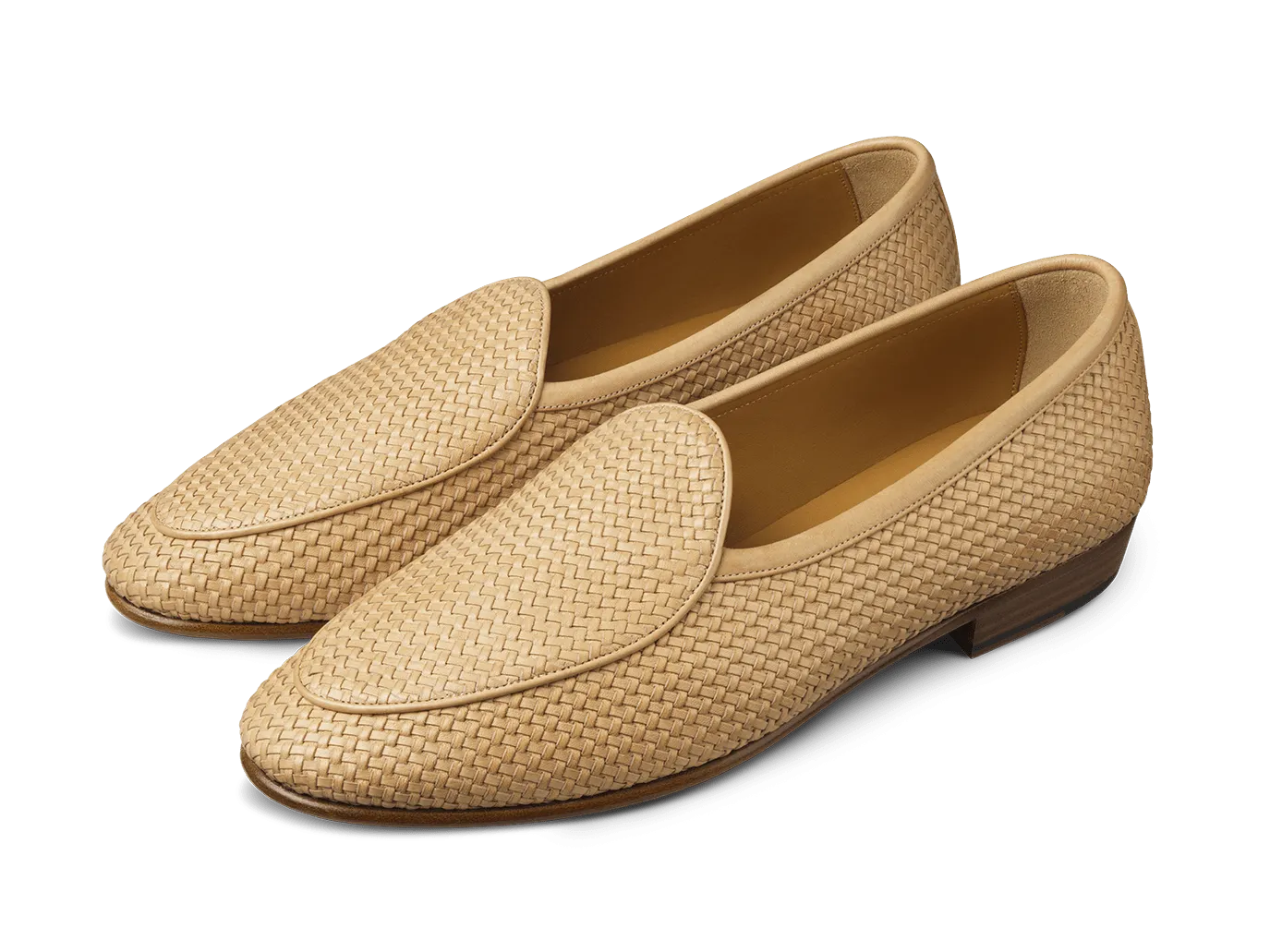 Sagan Classic Loafers in Natural Soft Woven Leather