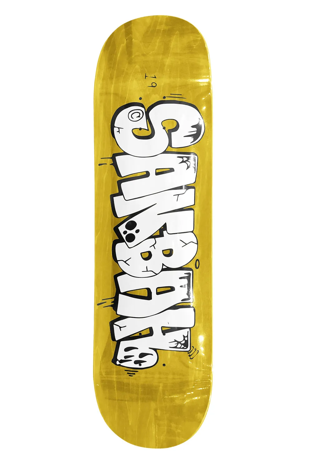 Sanbah Graff Skateboard Deck - Yellow