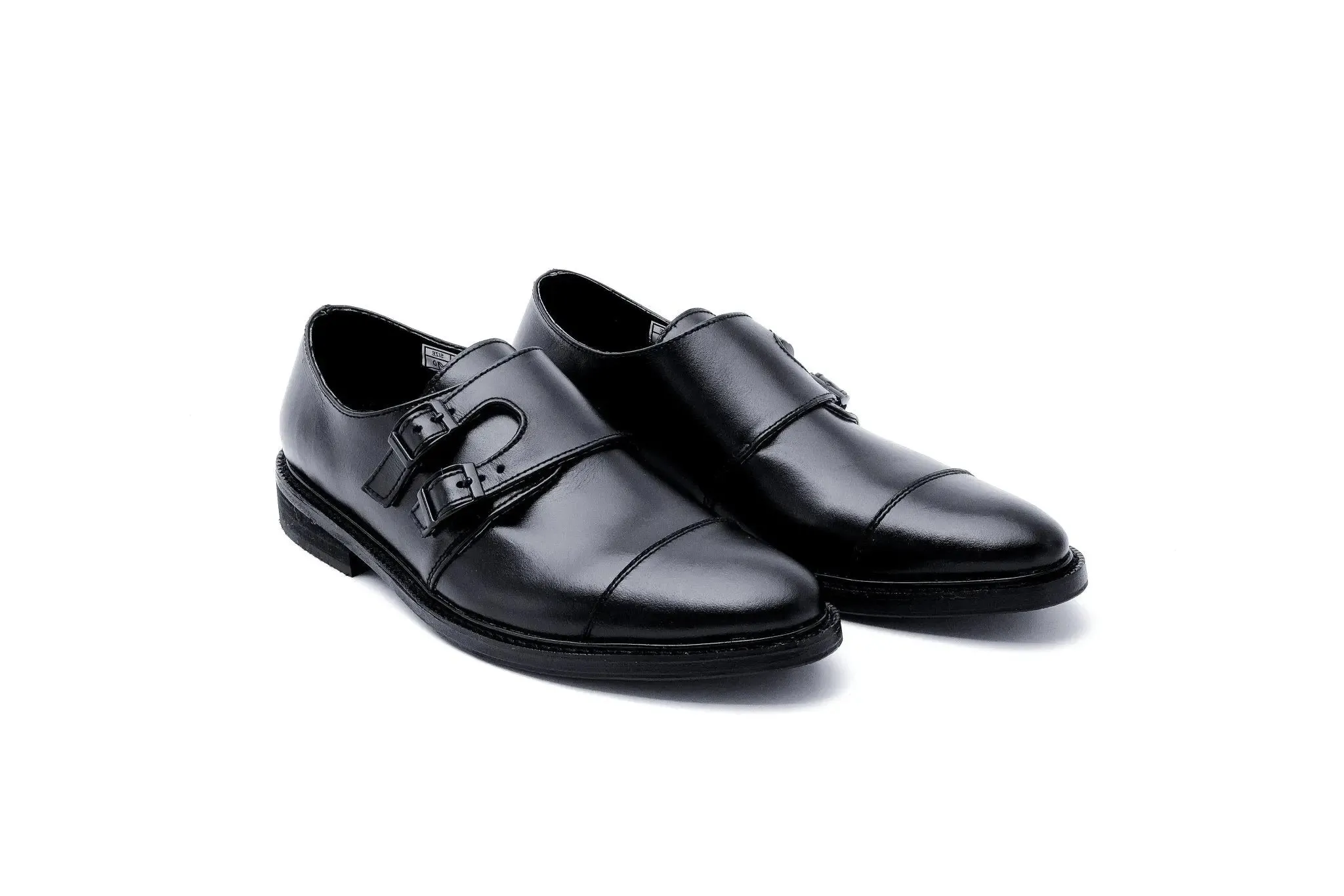 SANTIAGO Double Monkstrap Oxford - Black