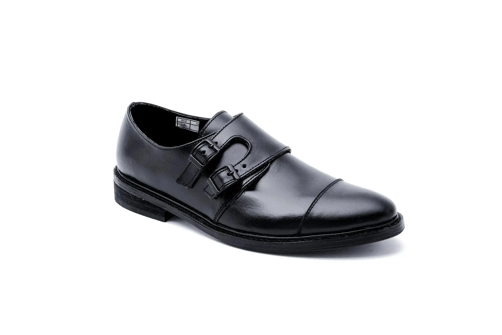 SANTIAGO Double Monkstrap Oxford - Black