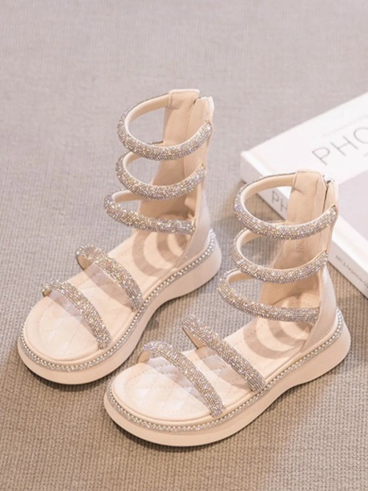 She's A Glitter Goddess Gladiator Sandals By Liv and Mia