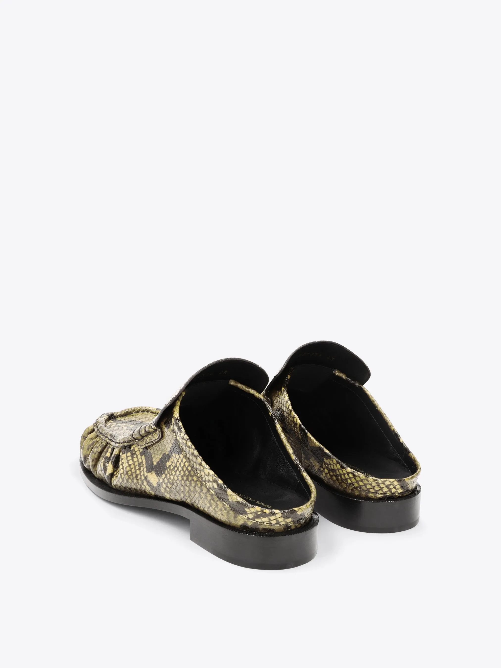 Snake print loafers