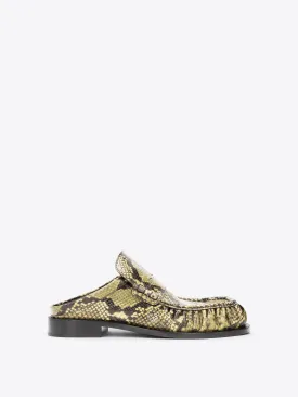 Snake print loafers