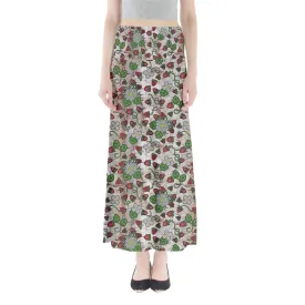 Strawberry Dreams Br Bark Full Length Maxi Skirt