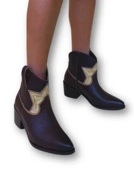 Tessa Star Western Boot Brown