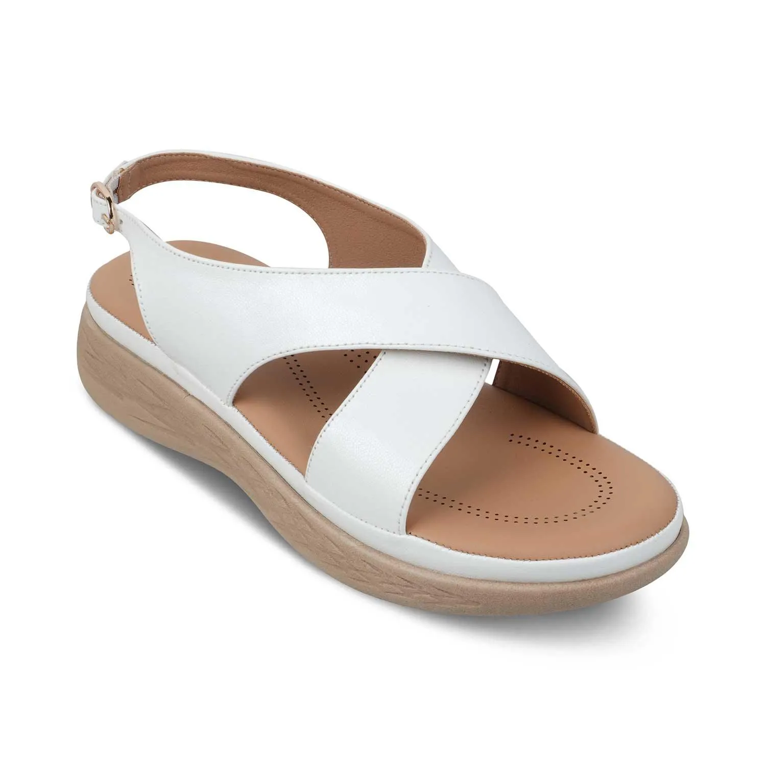 The Havit White Women's Casual Wedge Sandals Tresmode