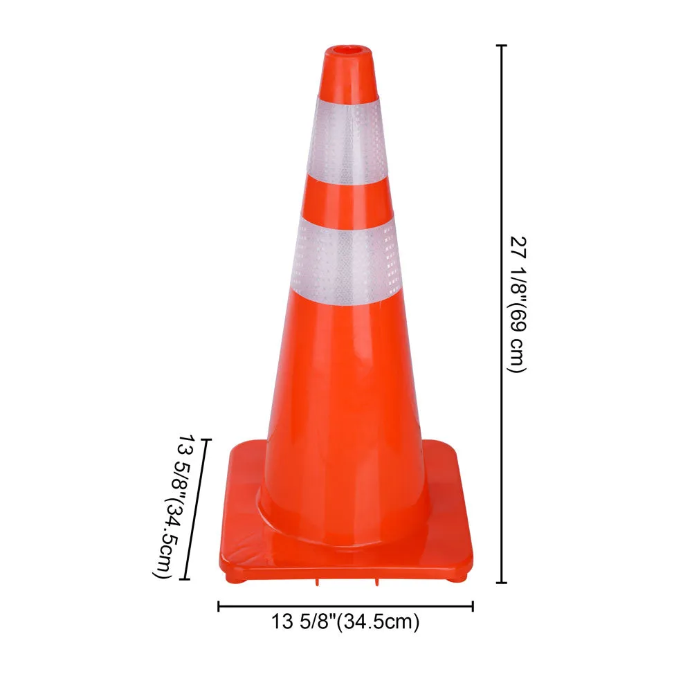 TheLAShop 28" Traffic Cones 4Pcs Reflective Collars Overlap