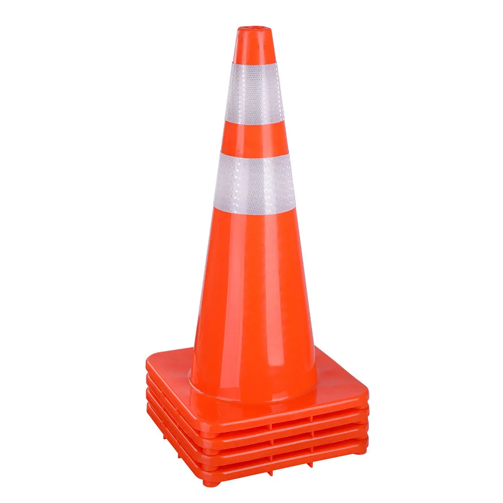 TheLAShop 28" Traffic Cones 4Pcs Reflective Collars Overlap