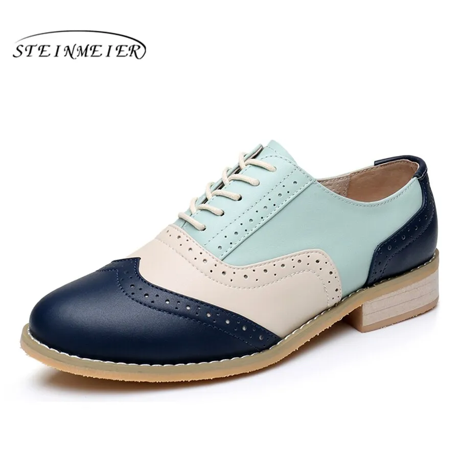 Women oxford Spring shoes genuine leather loafers for woman sneakers female oxfords ladies single shoes strap summer shoes