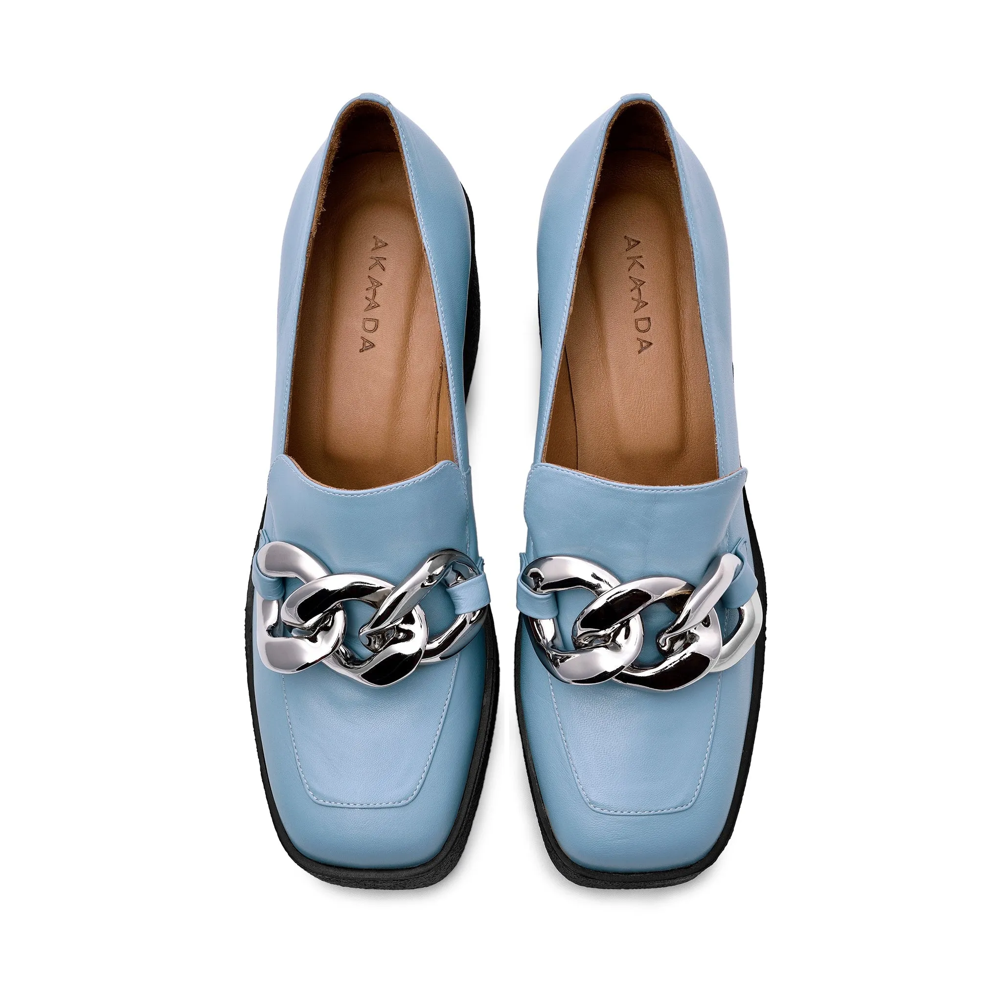 Yo Sky Blue Chunky Loafers